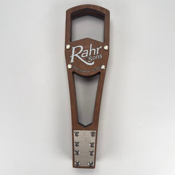 Rahr & Sons Brewing Co. 10" Beer Tap Handle Fort Worth, Texas Wooden - Picture 1 of 7